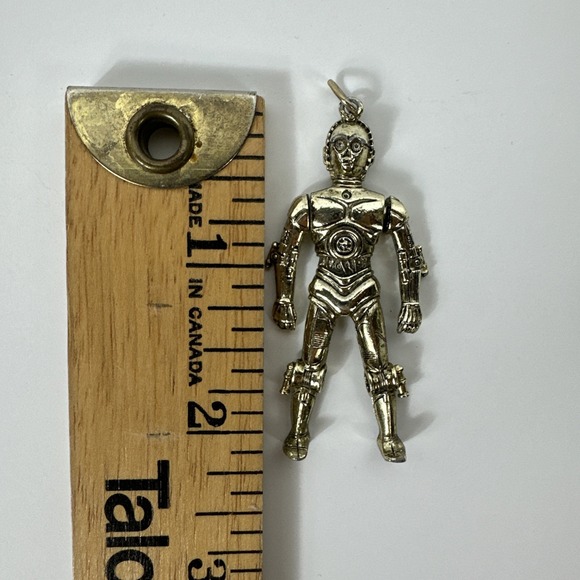 VTG 1977 Star Wars C3PO Necklace Pendant Charm 20th Century Fox Original RARE - Picture 2 of 5